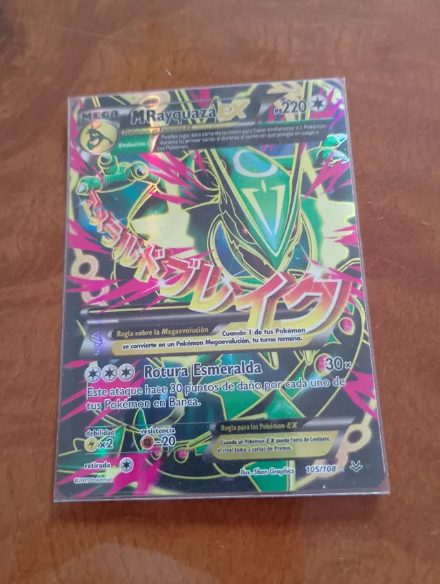 Carta Pokémon Mega Rayquaza EX Full Art 105/108