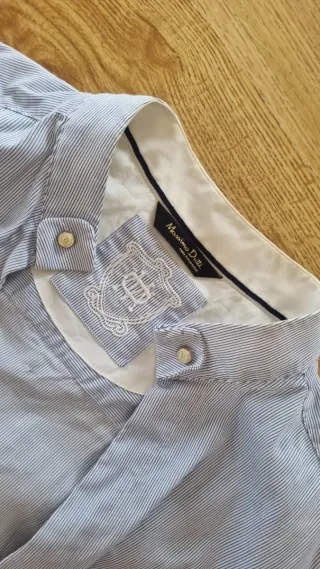 Camisa Massimo Dutti Rayas Azul Talla S