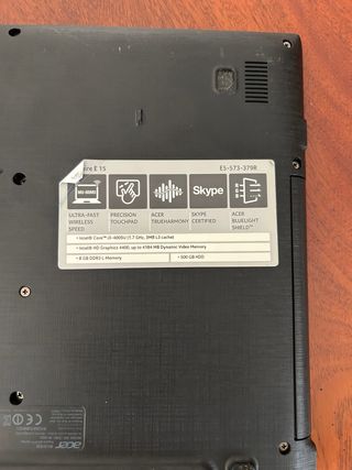 Portátil Acer Amarillo