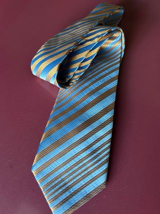 Corbata Rayas Azul y Marrón