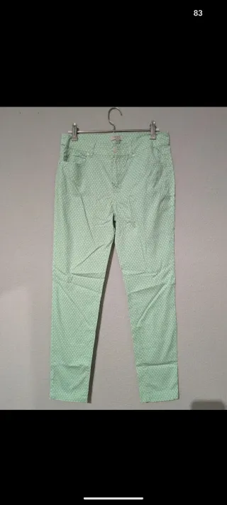 Pantalones pitillo Cortefiel menta