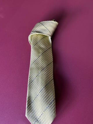 Corbata de exposición dorada y verde