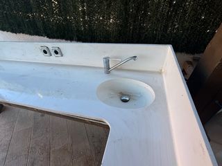 Encimera de resina de una pieza corian