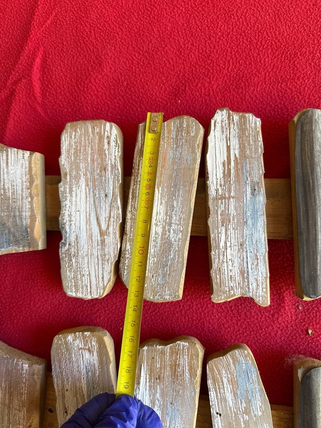 2 Peces Decorativos Madera Rústica