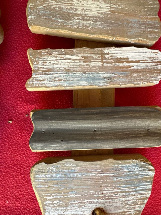 2 Peces Decorativos Madera Rústica