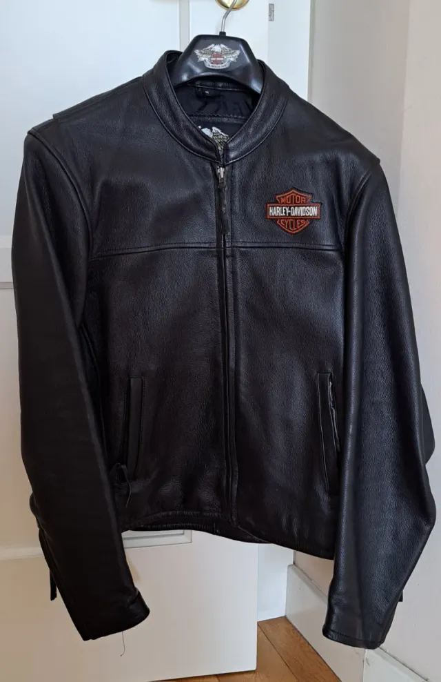 Chaqueta Cuero original Harley Davidson Negra