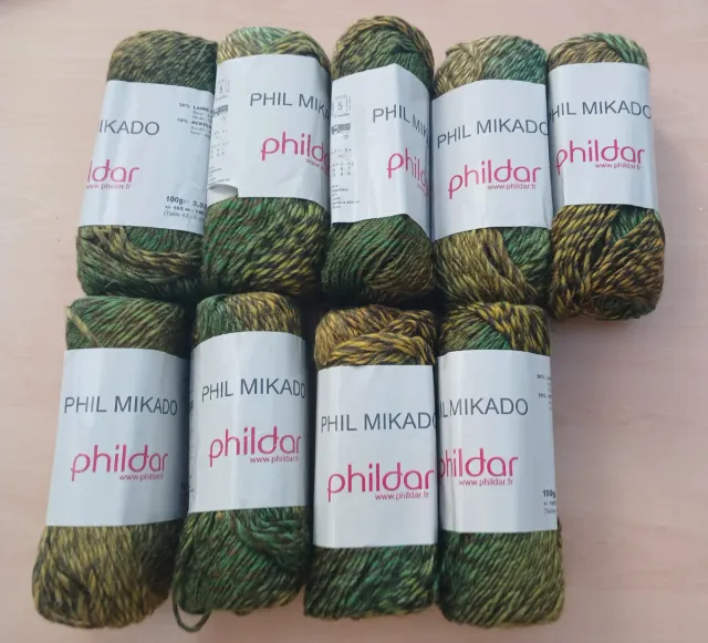 9 Ovillos Lana Phil Mikado de Phildar