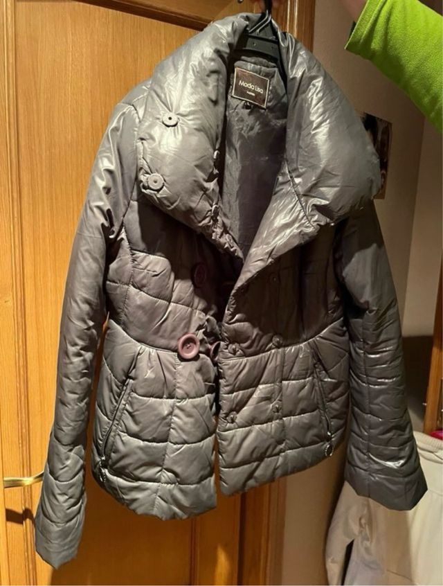 Abrigo de señora Moda Lisa gris