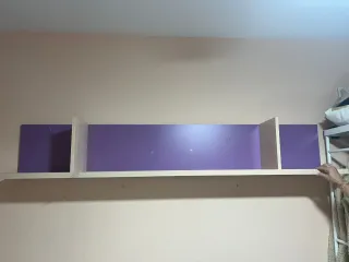 Scaffalature per Camerette in Legno Beige e Viola