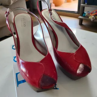 Sandalias Guess Talla 40 Rojas