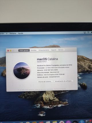 MacBook Pro 13 2015 i5 8GB RAM 120GB