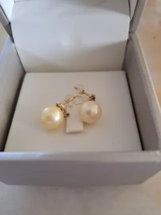 Pendientes Perla Ayoka con Rubíes Oro