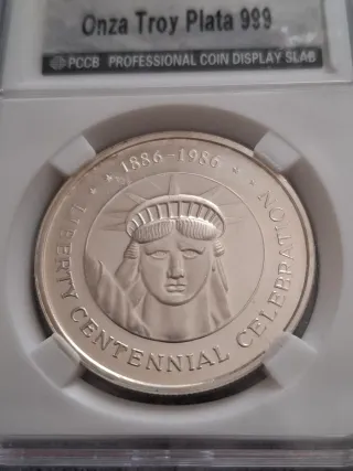Moneda Estatua Libertad 1986 Onza Plata 999