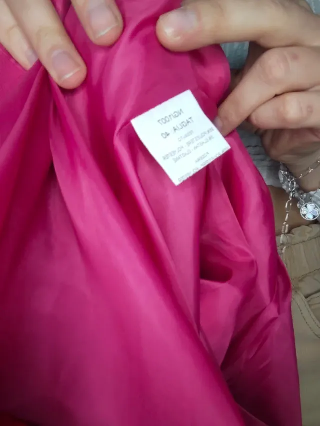 Blazer bicolore rosso e fucsia taglia S