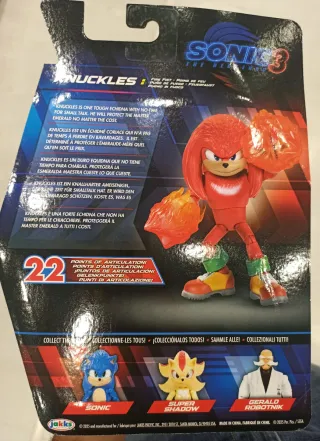 Action Figure Knuckles Fire Fist Sonic