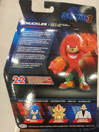 Action Figure Knuckles Fire Fist Sonic