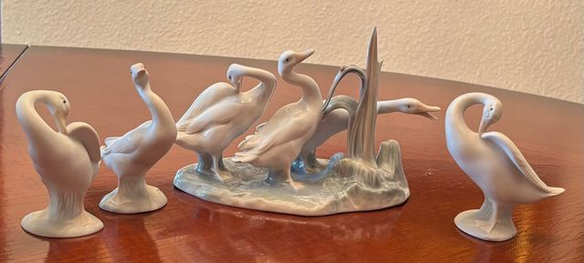 4 Figuras aves Porcelana Lladró