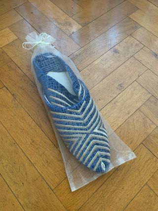 Babuchas árabes azul y dorado