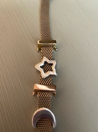 Pulsera Pandora con 5 charms oro y plata