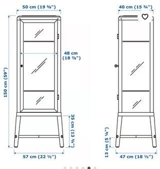 Vitrina vintage cerrada con llave