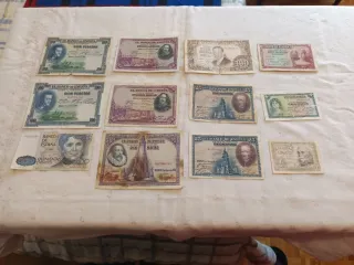 Lote Billetes Antiguos España Pesetas