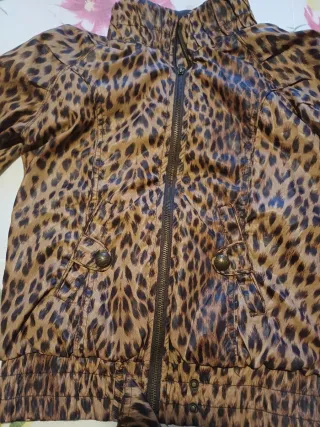 Chaqueta animal print,leopardo, suave forro algodó
