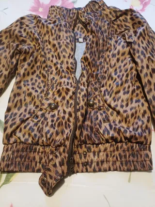 Chaqueta animal print,leopardo, suave forro algodó