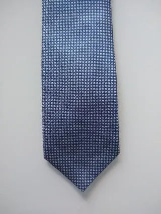Cravatta Corneliani microfantasia blu/bianco
