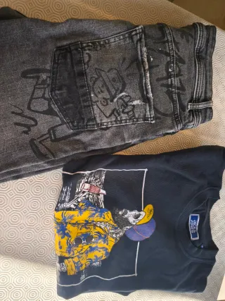 Lote Sudadera y Vaquero Chico Talla 14-15