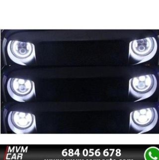 Faros delanteros Led Angel Eyes DRL Black para Jee
