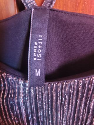 Vestido fiesta Tiffosi negro/plata