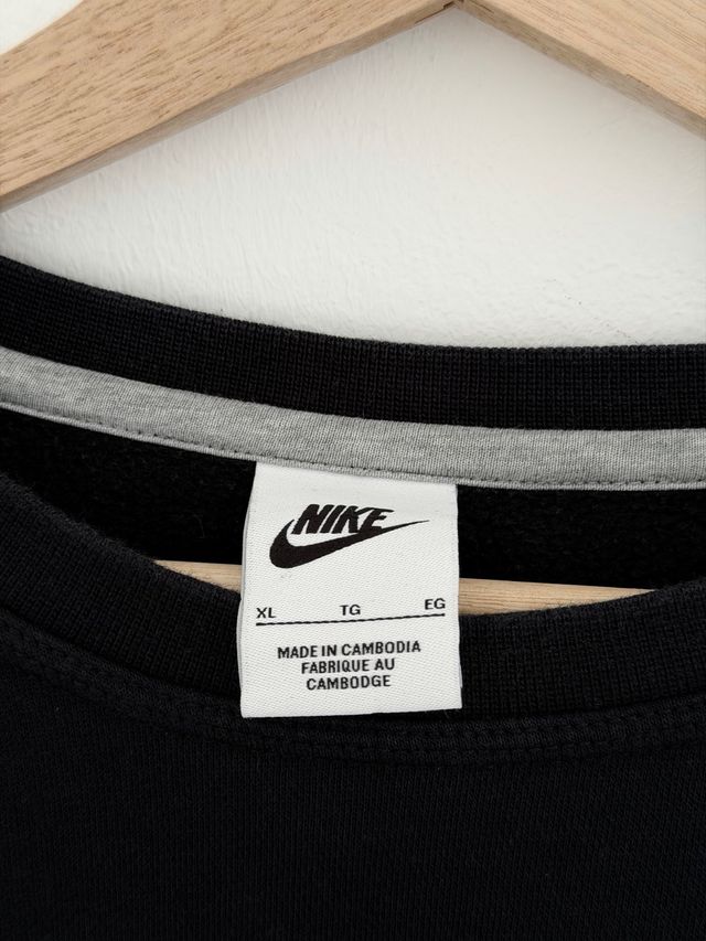 Sudadera Nike Cuello Redondo Negra XL
