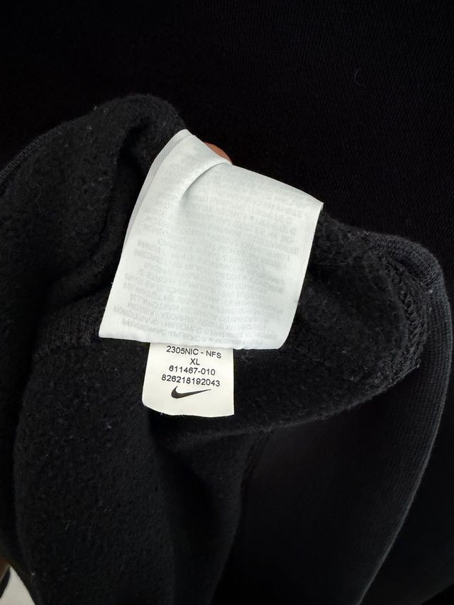 Sudadera Nike Cuello Redondo Negra XL