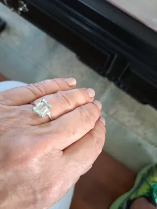 Anillo Oro 18k Aguamarina