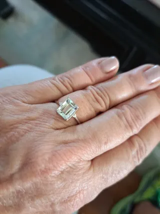 Anillo Oro 18k Aguamarina