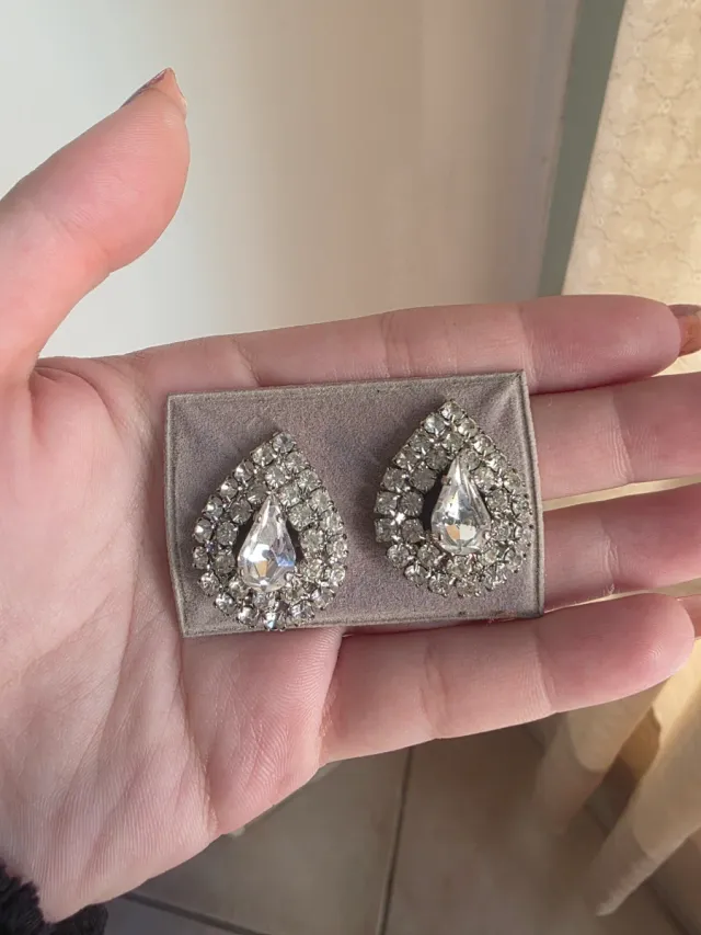 Orecchini clips con strass