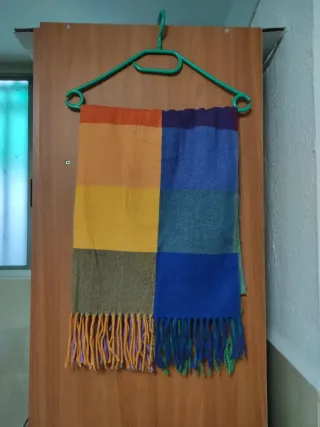 Bufanda cuadros multicolor grande Natura