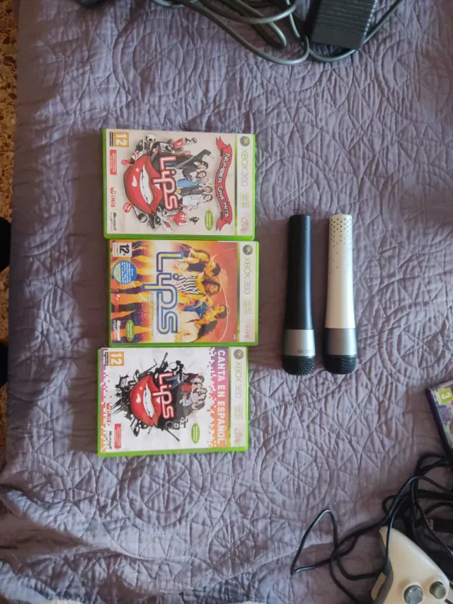 Micrófonos Xbox 360 + Juegos Lips