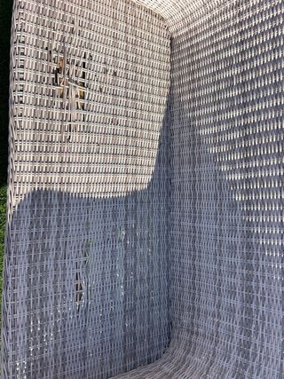 Sofá de mimbre para terraza
163cm parte frontal
1