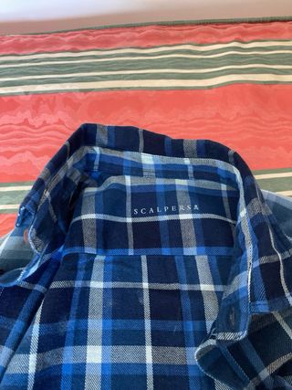 Camisa Scalpers cuadros azul talla 38