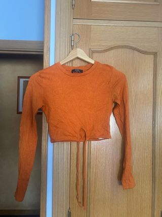 Jersey fino del Bershka naranja talla S