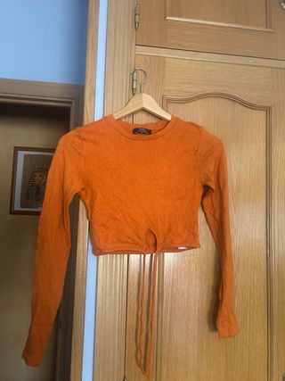 Jersey fino del Bershka naranja talla S