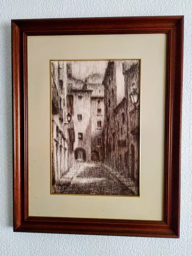 Quadro a carboncino Girona