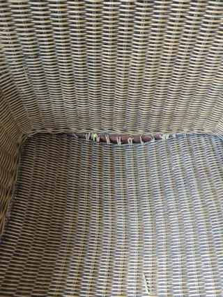 Sedia da giardino in rattan e legno