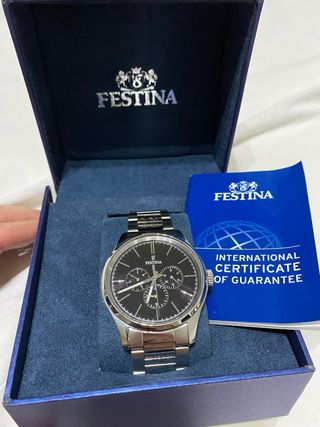 Reloj Festina Hombre Negro/Plata