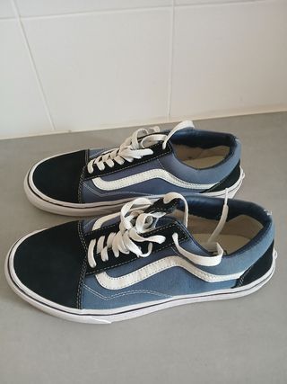 Zapatillas Vans Old Skool Azul y Negro