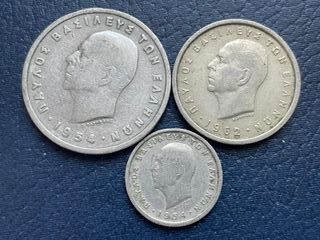 Lotto 3 - Monete greche da 5, 2 e 0,50 Dracme