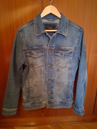 Cazadora vaquera Zara azul, hombre