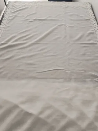 Mantovana con pannello cotone bianco, verde e rosa