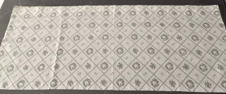 Mantovana con pannello cotone bianco, verde e rosa